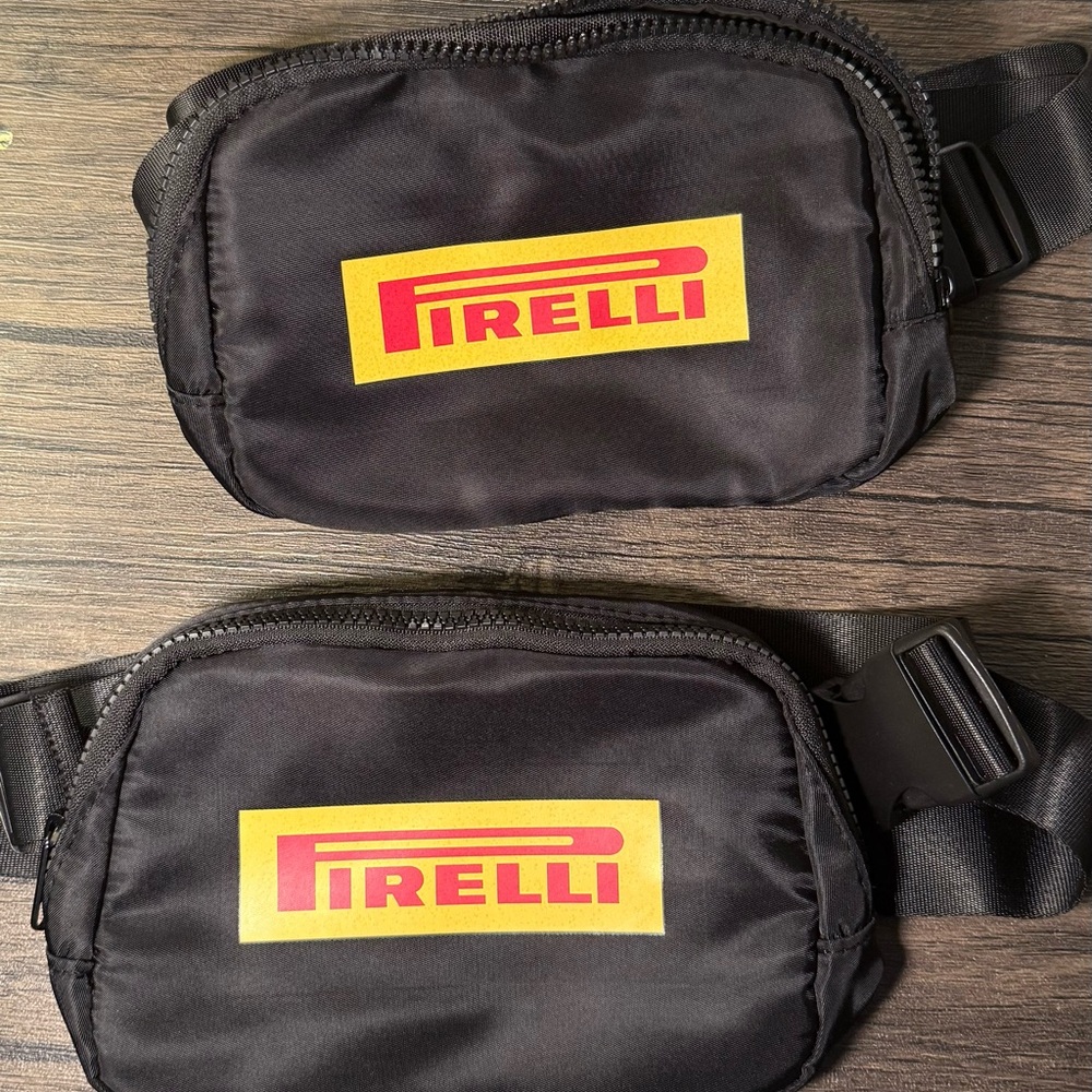 Black Belt Bag — Men's Waist Pack with Logo